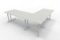 Preview: Winkelschreibtisch TEN7 240x220 cm Weiß